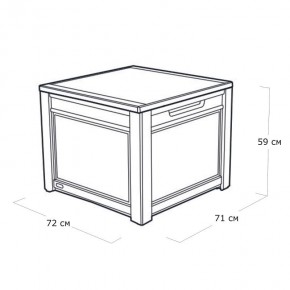 Квадратный сундук Cube Rattan 208 л в Добрянке - dobryanka.mebel24.online | фото 5