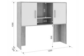 ЛАЙТ 2 Надстройка стола компьютерного (1200) в Добрянке - dobryanka.mebel24.online | фото 2