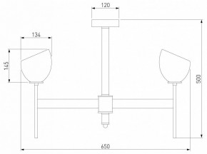 Люстра на штанге Eurosvet Arrista 60130/6 латунь Smart в Добрянке - dobryanka.mebel24.online | фото 2