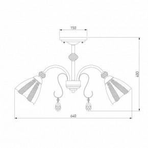 Люстра на штанге Eurosvet Floranse 30155/5 античная бронза в Добрянке - dobryanka.mebel24.online | фото 3