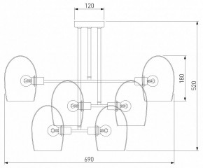 Люстра на штанге Eurosvet Gardie 70141/6 хром в Добрянке - dobryanka.mebel24.online | фото 2