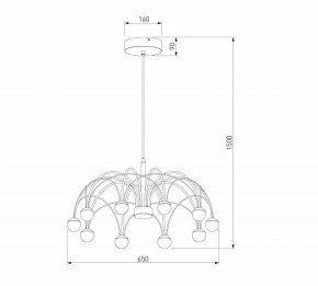 Люстра на штанге Eurosvet Ragno 90030/10 LED золото в Добрянке - dobryanka.mebel24.online | фото 5