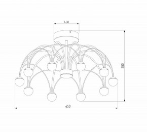 Люстра на штанге Eurosvet Ragno 90031/10 LED золото в Добрянке - dobryanka.mebel24.online | фото 5