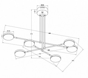 Люстра на штанге Maytoni Fad MOD070PL-L36W3K в Добрянке - dobryanka.mebel24.online | фото 3