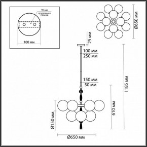 Люстра на штанге Odeon Light Palle 5405/12 в Добрянке - dobryanka.mebel24.online | фото 4