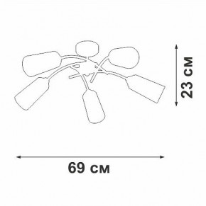 Люстра на штанге Vitaluce V2850 V2850-1/5PL в Добрянке - dobryanka.mebel24.online | фото 5