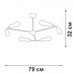 Люстра на штанге Vitaluce V3025 V3025-1/6PL в Добрянке - dobryanka.mebel24.online | фото 2