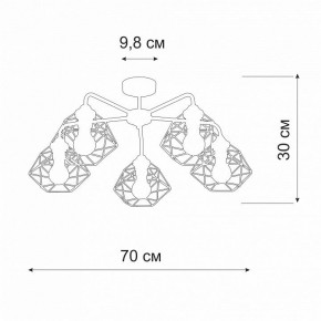 Люстра на штанге Vitaluce V4258 V4258-0/5PL в Добрянке - dobryanka.mebel24.online | фото 2