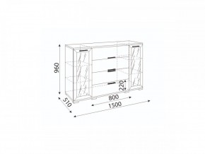 Мармарис (гостиная) М11 Комод-витрина в Добрянке - dobryanka.mebel24.online | фото 2