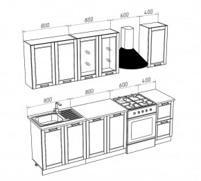 МИЛАНО Кухонный гарнитур 2,0 м Компоновка №1 (Орех) в Добрянке - dobryanka.mebel24.online | фото 3