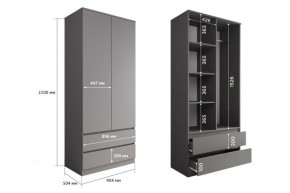 МОРИ МШ 900.2 Шкаф (графит) в Добрянке - dobryanka.mebel24.online | фото 2