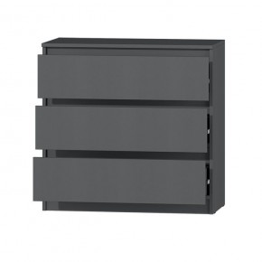 МС "Хилтон" Комод №2 800 (3 ящ.) графит в Добрянке - dobryanka.mebel24.online | фото 3