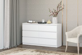 МС "Хилтон" Комод №5 1400 (6 ящ.) белый текстурный в Добрянке - dobryanka.mebel24.online | фото