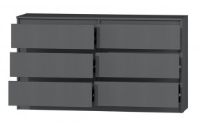 МС "Хилтон" Комод №5 1400 (6 ящ.) графит в Добрянке - dobryanka.mebel24.online | фото 3