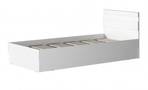 МС "Хилтон" Кровать 0,9 (Белый текстурный) в Добрянке - dobryanka.mebel24.online | фото 2
