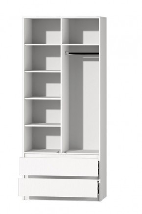 МС "Хилтон" Шкаф №3 900 (Белый текстурный) в Добрянке - dobryanka.mebel24.online | фото 3