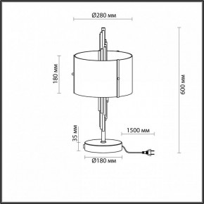 Настольная лампа декоративная Odeon Light Margaret 5415/2T в Добрянке - dobryanka.mebel24.online | фото 4