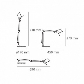 Настольная лампа офисная Artemide  0011860A в Добрянке - dobryanka.mebel24.online | фото