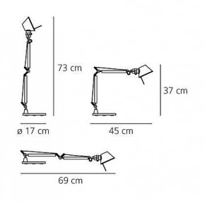 Настольная лампа офисная Artemide  A001300 в Добрянке - dobryanka.mebel24.online | фото 4