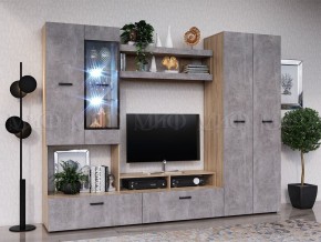 Нэнси New Пенал (ЛДСП) Бетон светлый/Сонома в Добрянке - dobryanka.mebel24.online | фото 3