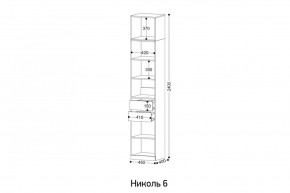 НИКОЛЬ 6 Пенал в Добрянке - dobryanka.mebel24.online | фото 2