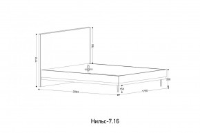 НИЛЬС - 7.16 Кровать с ортопедом 1600 в Добрянке - dobryanka.mebel24.online | фото 2