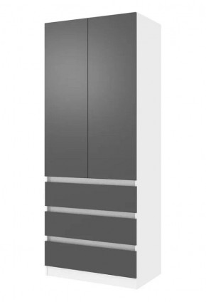 ПАРУС Шкаф 2-х ств. 800 (белый/графит) в Добрянке - dobryanka.mebel24.online | фото