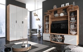Пенал Виста (Белый глянец/Дуб крафт) в Добрянке - dobryanka.mebel24.online | фото 3