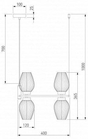 Подвесная люстра Eurosvet Alva 30183/4 латунь в Добрянке - dobryanka.mebel24.online | фото 4