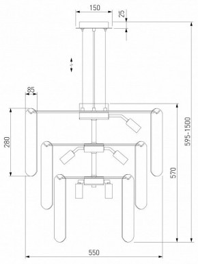 Подвесная люстра Eurosvet Claire 60171 золото в Добрянке - dobryanka.mebel24.online | фото 5