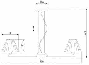 Подвесная люстра Eurosvet Peony 60136/8 хром/серый в Добрянке - dobryanka.mebel24.online | фото 3