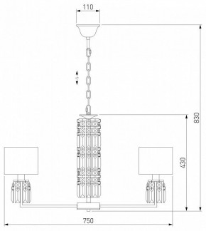 Подвесная люстра Eurosvet Zaffiro 10099/8 хром/прозрачный хрусталь Strotskis (новый абажур) в Добрянке - dobryanka.mebel24.online | фото 5