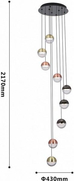 Подвесная люстра Favourite Luna 4371-9P в Добрянке - dobryanka.mebel24.online | фото 5