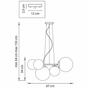 Подвесная люстра Lightstar Globo 815051 в Добрянке - dobryanka.mebel24.online | фото 3