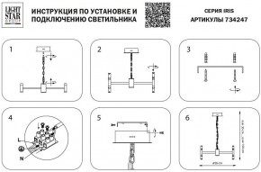 Подвесная люстра Lightstar Iris 734247 в Добрянке - dobryanka.mebel24.online | фото 4
