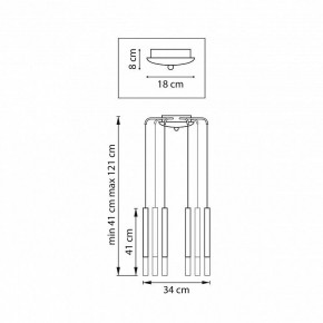 Подвесная люстра Lightstar Tubo L8T747133 в Добрянке - dobryanka.mebel24.online | фото 3