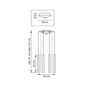 Подвесная люстра Lightstar Tubo L8T747237 в Добрянке - dobryanka.mebel24.online | фото 3