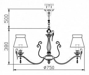 Подвесная люстра Maytoni Bird ARM013-08-W в Добрянке - dobryanka.mebel24.online | фото 5