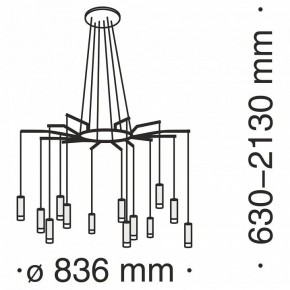Подвесная люстра Maytoni Davida MOD035PL-12B в Добрянке - dobryanka.mebel24.online | фото 6