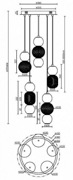 Подвесная люстра Maytoni Drop MOD273PL-L80G3K в Добрянке - dobryanka.mebel24.online | фото 2