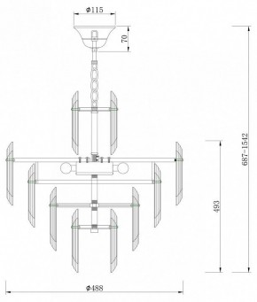 Подвесная люстра Maytoni Flare DIA200PL-06G в Добрянке - dobryanka.mebel24.online | фото 7