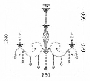 Подвесная люстра Maytoni Grace ARM247-10-G в Добрянке - dobryanka.mebel24.online | фото 7