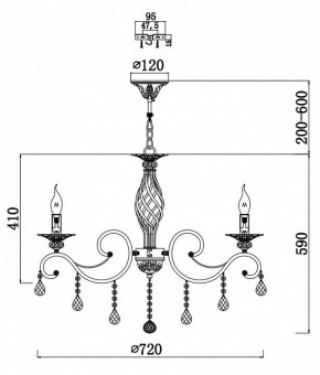 Подвесная люстра Maytoni Grace RC247-PL-08-R в Добрянке - dobryanka.mebel24.online | фото 3