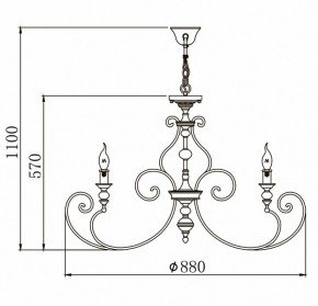 Подвесная люстра Maytoni Karina H631-PL-08-B в Добрянке - dobryanka.mebel24.online | фото 3
