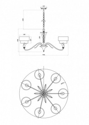 Подвесная люстра Maytoni Lillian H311-07-G в Добрянке - dobryanka.mebel24.online | фото 6
