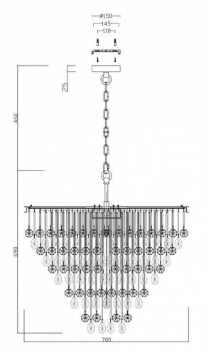Подвесная люстра Maytoni Linn MOD091PL-09CH в Добрянке - dobryanka.mebel24.online | фото 3