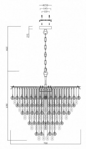 Подвесная люстра Maytoni Linn MOD091PL-09G в Добрянке - dobryanka.mebel24.online | фото 4