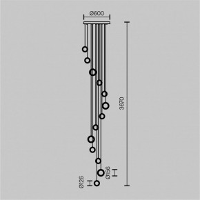 Подвесная люстра Maytoni Pharao MOD361PL-L58BS3K в Добрянке - dobryanka.mebel24.online | фото 4