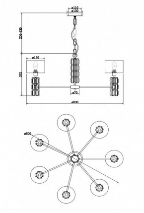 Подвесная люстра Maytoni Talento DIA008PL-07CH в Добрянке - dobryanka.mebel24.online | фото 8