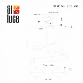 Подвесная люстра ST-Luce Montecelio SL6104.203.06 в Добрянке - dobryanka.mebel24.online | фото 4